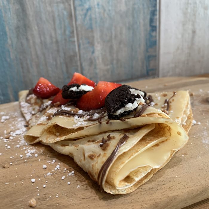 Crêpe Erdbeere Schoki